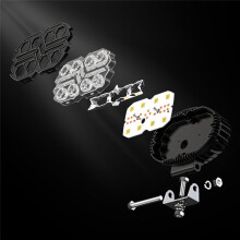 Oval 5.5 Inch Car LED Work Lights Day Running Lights for Truck ATV UTV SUV Motorcycle Cart Trailer Boat