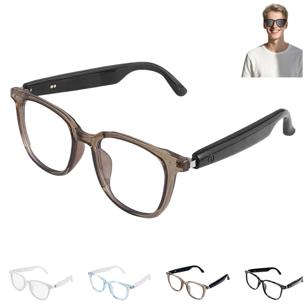 Ai Smart Glasses With Realtime Translation, Photochromic Lenses, Open Ear Audio, Brown 9092120533163