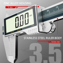Calibrador Vernier Electrónico de Acero Inoxidable de 300 mm con Pantalla Digital IP54, Totalmente Metálico, Herramienta de Medición de Pantalla