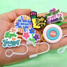 12pcs Straw Cover Cap,Reusable Drinking Straw Toppers,10mm Straw Covers for Cup 30&40 Oz Tumbler Straw Accessories