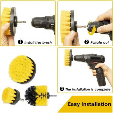 3-Piece Brush Set Accessory Set Electric Floor Scrubber Automatic Shoe Scrubber Cleaning Brush Bathroom Scrubber