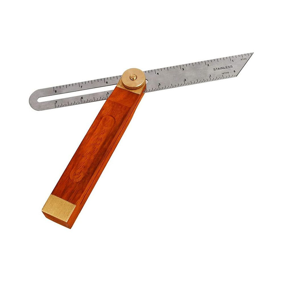 Angle Rulers Gauges Tri Square Sliding T-Bevel With Wooden Handle Level Measuring Tool Wooden Marking Gauge Protractor 4711639720929