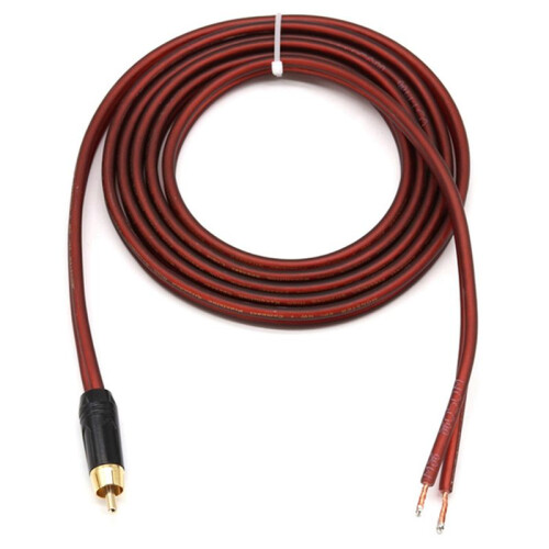 4X RCA Speaker Cable Bare Wire to RCA Plug, Replace RCA Plug Connector Adapter to Bare Wire Open Audio Video 2