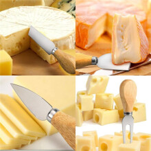 Cheese Knife Shovel Stainless Steel Cheese Tool Cutlery Cheese Knife Set Gift Box Kitchen Cooking Tool Silver