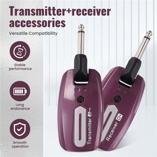 Guitar Wireless System USB Rechargeable Wireless Guitar Transmitter Receiver Electric Guitar Bass Wireless System,C 1