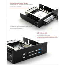 SEATAY Dual Bay SATA2-Festplatte, HDD- und SSD-Fach, Internes Mobiles Rack-GehäUse, Dockingstation, Hot-Swap-Halterung, HD520