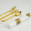 25 Pre Rolled Gold Plastic Silverware - Wrapped Disposable Silverware Set with Forks, Knives, Spoons, White Napkins 5