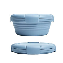 Silicone Folding Lunch Box, Portable Retractable Bowl for Travel,Instant Noodles Storage,Outdoor Picnic Food Container A