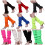 Women's Solid Color Knitted Foot less Leg Warmers Black 1