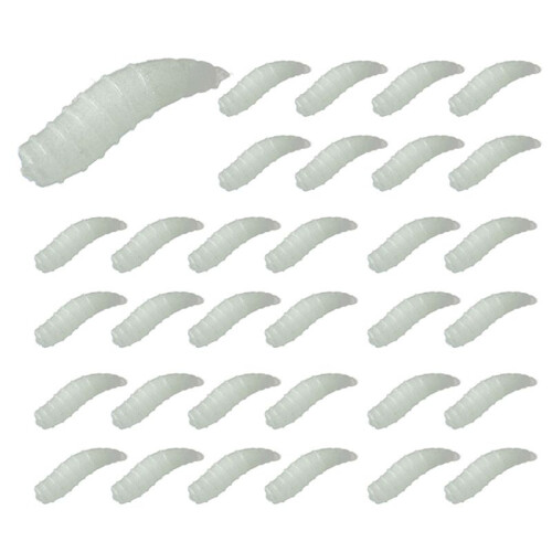 100Pcs 1,6 cm KöDer Angelmaden Maden GummiköDer WüRmer Nachtleuchtend Nachtleuchtend
