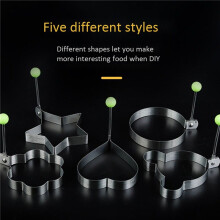 Fried Egg Molds, Pancake Mold Maker with Handle for Kids, Mold Non Stick for Griddle Pan 10Pcs
