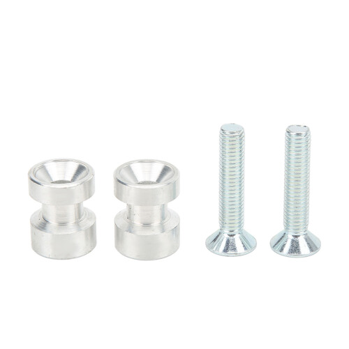 Marine Grade Aluminium Motorcycle Paddock Stand Bobbins Universal Replacement, Silver 1