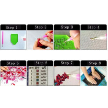 5D DIY Diamant Malerei kit Strass Kristalle Stickerei Kreuzstich Kit Kunst Haus Wand Dekoration Handwerk (eisblau)