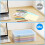 4 Pack A4 File Box Paper Storage Rack Document Protector for Magazines, Scrapbooks, Office School Supplies 4