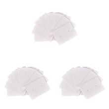 300PZ Vuoto Orecchini Orecchio Studs Etichetta Carta Display Carta Sospeso Gioielli Bianca