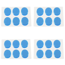 24Pcs Snare Drum Mute Pad Drum Damper Gel Pads Snare Tom Drum Muffler Mute Transparent Percussion Instrument()