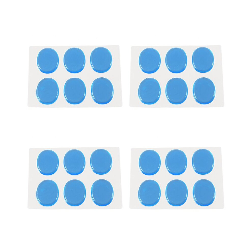Brecantia 24Pcs Snare Drum Mute Pad Drum Damper Gel Pads Snare Tom Drum Muffler Mute Transparent Percussion Instrument()