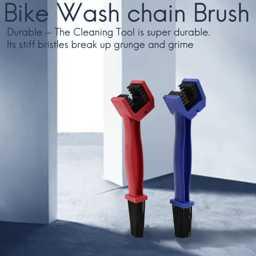 2x Motorcycle Bicycle Cycling Chain Brush Cleaner Cleaning Tool 2