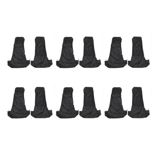 12X Universal Waterproof Nylon Front Car Van  Covers Protectors Black 1