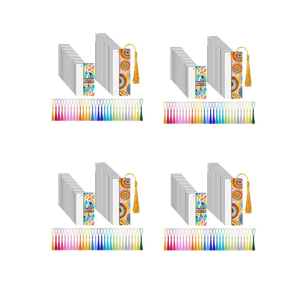 120Pcs Sublimation Blank Bookmarks,Sublimation Blank Products Diy Bookmark Projects Sublimation Double Sublimation 6033058498080