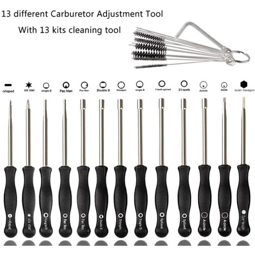 26 PCS Carburetor Adjustment Carb Adjusting Tool Kit for 2-Cycle Small Engine Poulan   Echo Trimmer 2