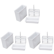 2 in 1 White 72 Pieces Microscope Slides Staining Rack Dish Set