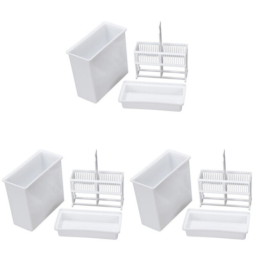 2 in 1 White 72 Pieces Microscope Slides Staining Rack Dish Set