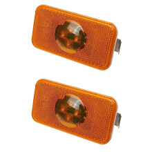 2X 24V Car Truck LED Side Light Amber Indicator Lamp 4 LED for Trucks FM/FH