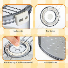 Airtight Bread Box Round Homemade Bread Storage Container Recording Bread Keeper for Homemade Bread