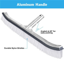 3X Swimming Pool Brush , 18-Inch Polished Aluminum Brush , for Cleaning Walls and Tiles (Not Including Poles)