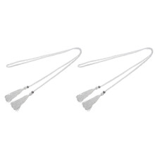 2X Gewebte Quaste GüRtel Knoten Verziert Taille Kette Taille Seil Weiß
