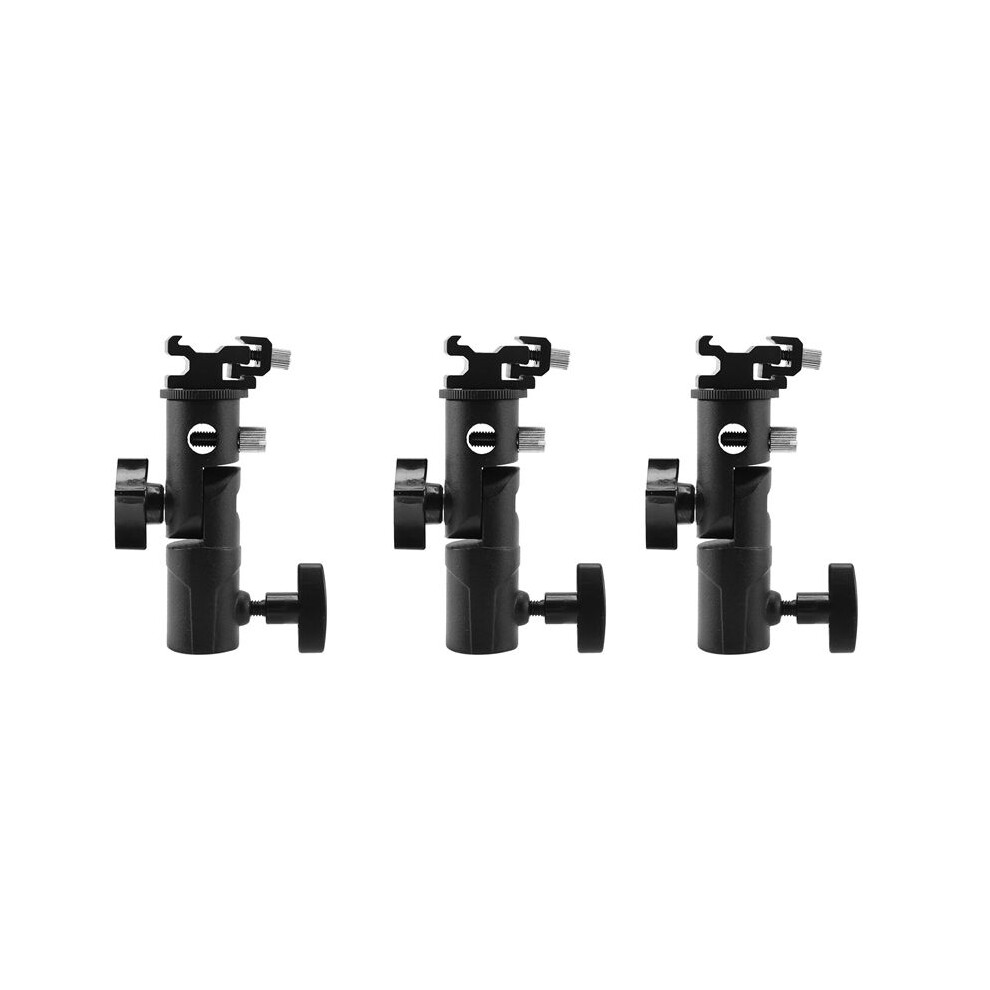 3X Camera Flash Speedlite Mount,Professional Swivel Stand Bracket Umbrella Bracket Mount Shoe Holder E Type Light 6032371633062
