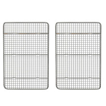 2X Kylställ och Bakställ, Passar Kvartsplåt, Rostfritt Stål, Bakstrån för Bakning Av Kakor för Ugn 39 x 28CM
