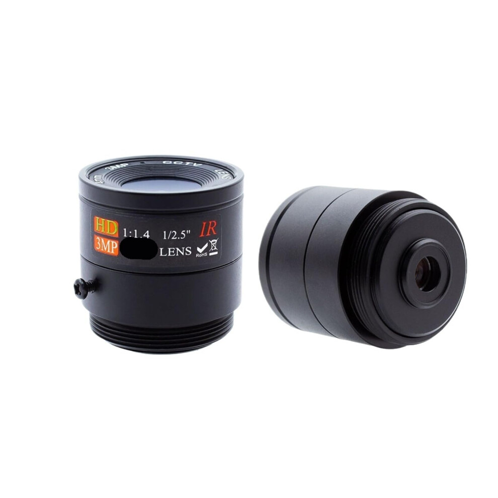 Cs Mount 4Mm 3Mp Security Lens With Wide Angle, Fixed Iris For Cctv And Ip Camera Surveillance Black 9455672034258
