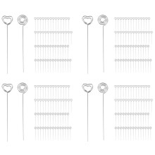 240 Piezas de Clip de Notas de Cables Metalicos Porta Tarjetas de Nota Clip de Numero de Tabla Soporte de Fotos para la Boda Decoracion de Pastel,