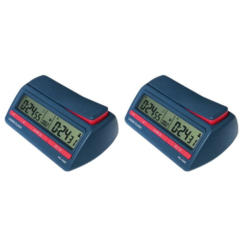 2X Advanced Chess Digital Timer Chess Clock Count  Down Board Game Clock