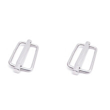 2 Pcs 50mm Slide Buckle Triglide Webbing Slider Strap Keeper for Harness Waist Strap Shoulder Strap Adjust