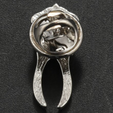 Silver Teeth Fairy Pin Brooch Dentist Jewelry Badges I Love My Tooth Brooches Teeth With Crystal Crown Lapel Pin Gift Children Girls