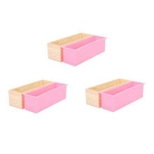 3X 1200G DIY Seife Holz Seifen Form Box Silikon Liner Rechteck Laib Swirl Seifen Form Werkzeug DIY Seife Kerzen Form Formen Bau Werkzeug