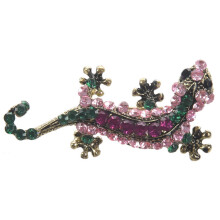 Mode Niedlichen Tier Gecko Broschen Legierung Kristall Frauen Brosche Pins Abzeichen Kleidung Schmuck Mädchen Romantische Hochzeits Geschenke Liefert