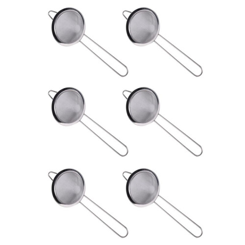 6X Cocktail Fine Strainer Stainless Steel Conical Mesh Strainer Professional Bar Tool