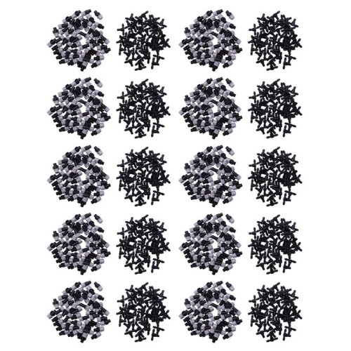 1000Pcs(500 Pairs)Garden Irrigation Kit Adjustable Atomization Dripper Atomization Connection Tee Joint