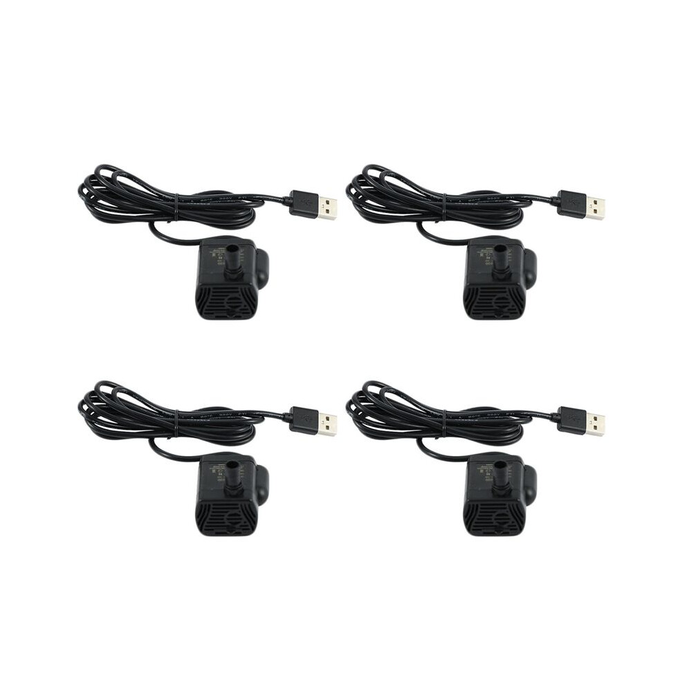 4X Ultra-Quiet Brushless Usb Water Pump 5V 70Cm Submersible Fountain Aquarium Circulating 6033474067792