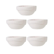 Banneton Bread Proofing Basket Set of 5, 5" Sourdough Bread Baking Supplies, Small Banneton Basket Proofing Baskets