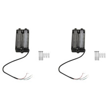 2X Noiseless Good Balance 4 String Bass Humbucker Double Coil Pickup Black for Bass Guitar