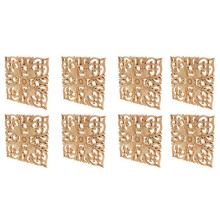 8X Wooden Fornitura Decalcomania Applique Stile Europeo Applique in Vero Legno Intaglio E Vendita Al Dettaglio