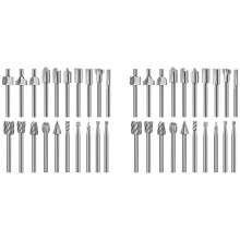 40Pc HSS Router Carbide Engraving Bits for Router Bit Set 1/8 Inch(3mm) Shank for Proxxon Rotary Tools