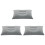 3X Outdoor Portable Folding Air Inflatable Pillow Double Sided Flocking Cushion Light Grey 2