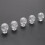 Cord Locks Ends Spring Stop Toggles 6.5mm Dia Hole 20pcs Clear White 6