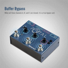 SONICAKE QDS-06 Portal Active Signal Mixer, Analog Selector, ABY&FX Loop 3 Channels Multi Effects Pedal Footswitch